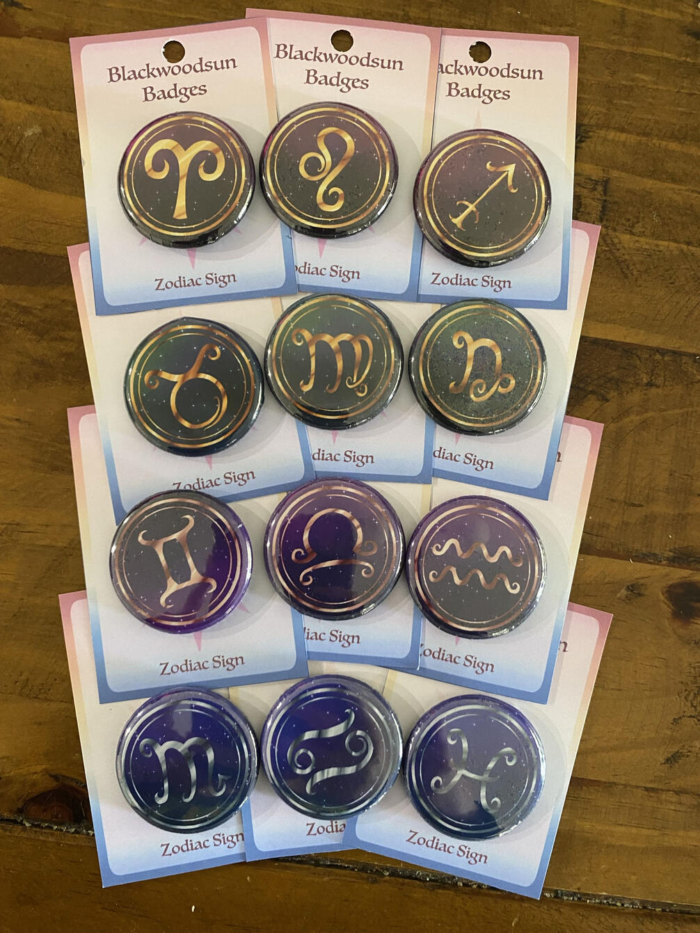 Zodiac badges